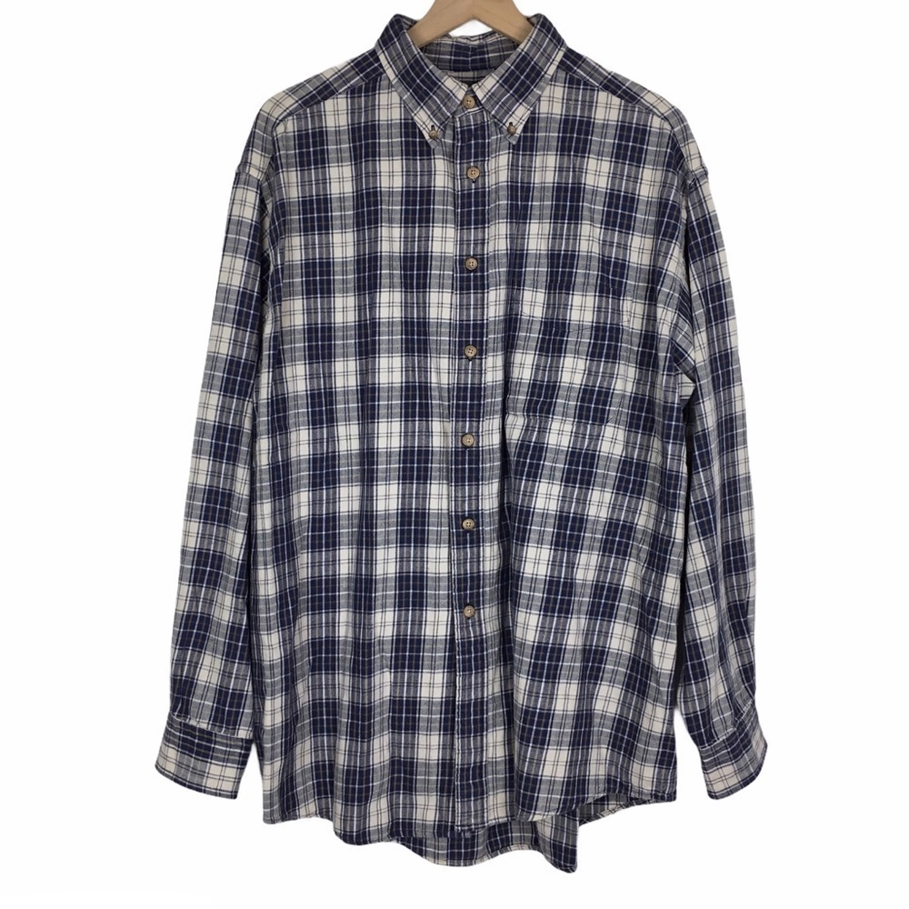 AMERICAN EAGLE Vintage Button Down Shirt Long Sleeve Plaid Flannel Classic XL